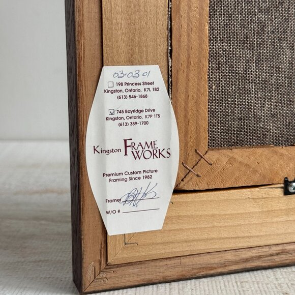 Vintage Mediterranean Buildings Painting in Frame - Picture 11 of 11